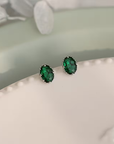 Verdant Oval Earrings