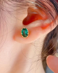 Verdant Oval Earrings