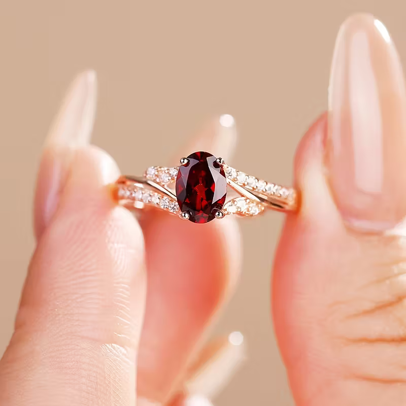 Ruby Promise Oval Ring