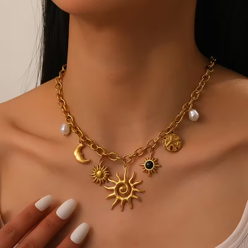 Golden Celestial Necklace