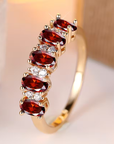 Ruby Row Ring