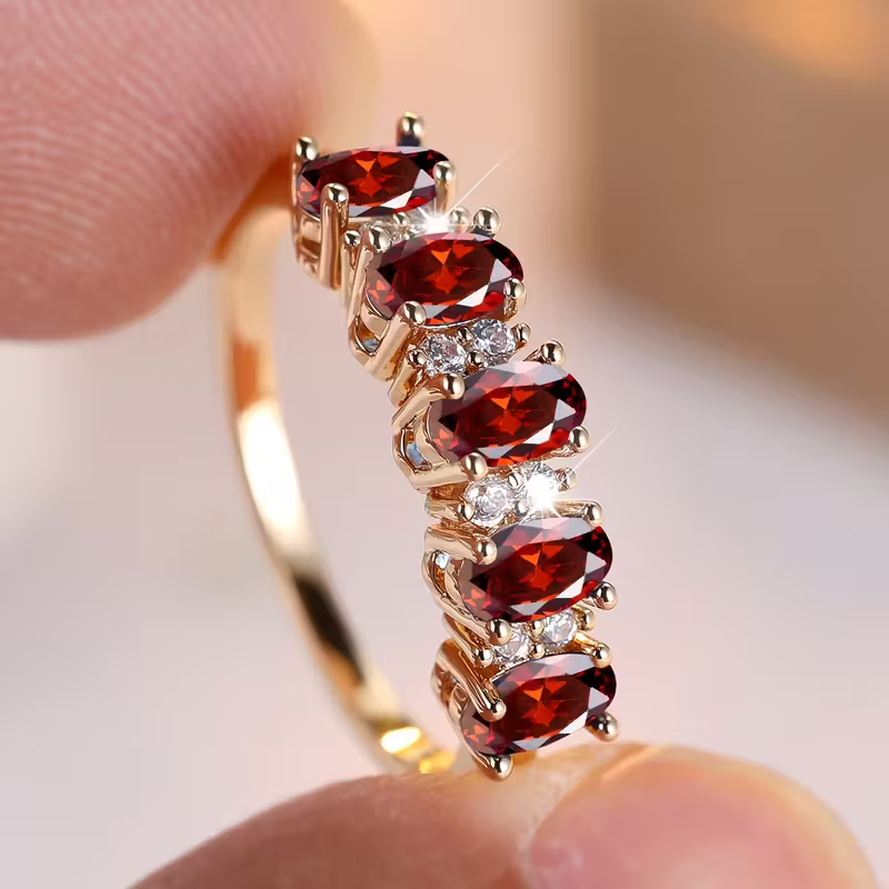 Ruby Row Ring
