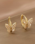Golden Butterfly Sparkle Earrings