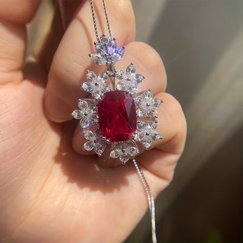 Ruby Gala Pendant Necklace