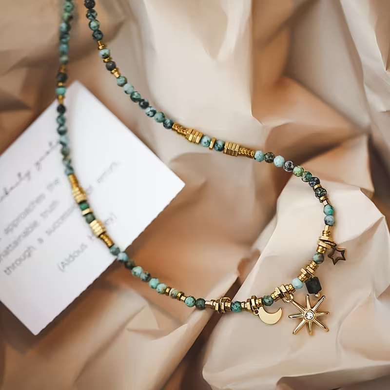 Celestial Charm Beaded Necklace