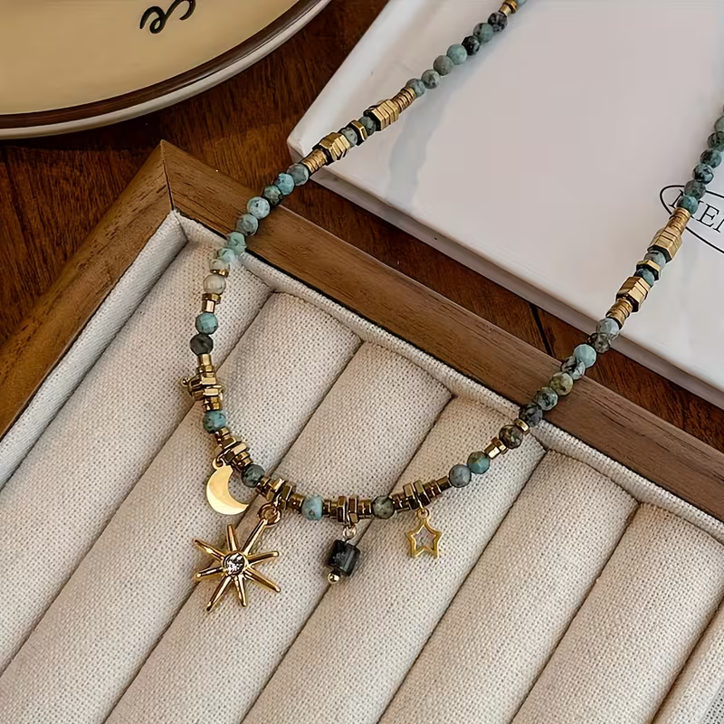 Celestial Charm Beaded Necklace