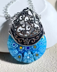 Floral Teardrop Necklace