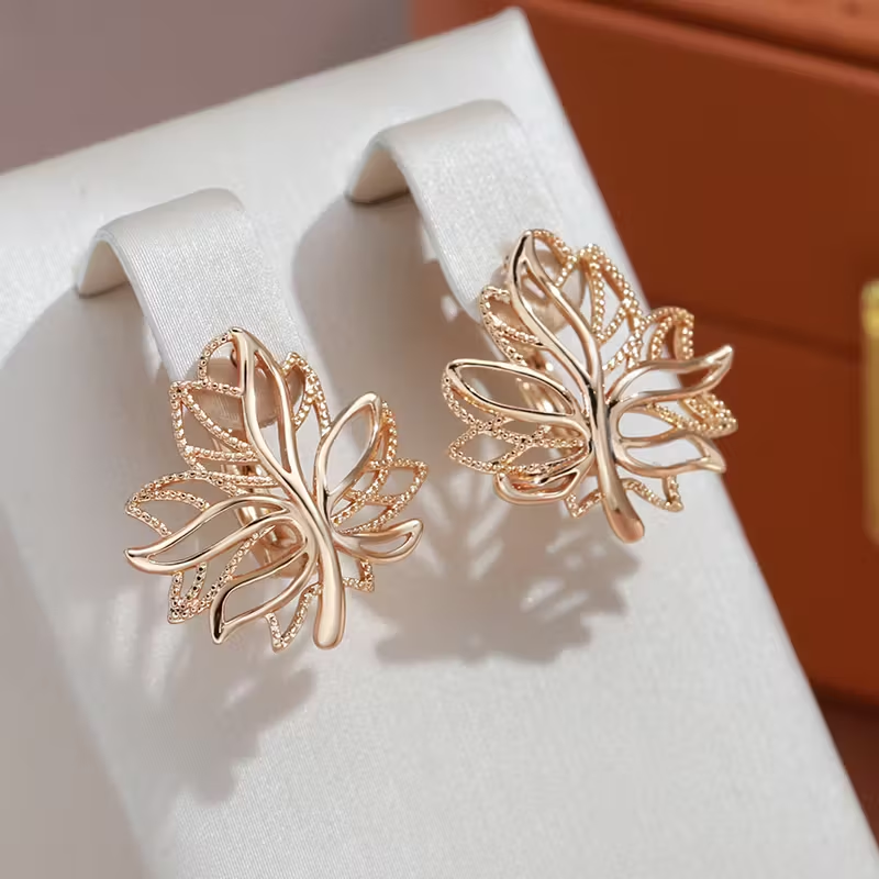 Gilded Leaf Earrings