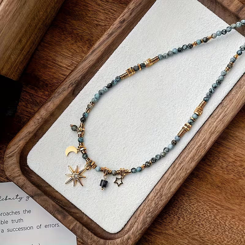 Celestial Charm Beaded Necklace