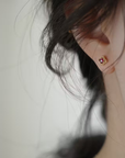 Ruby Vintage Stud Earrings