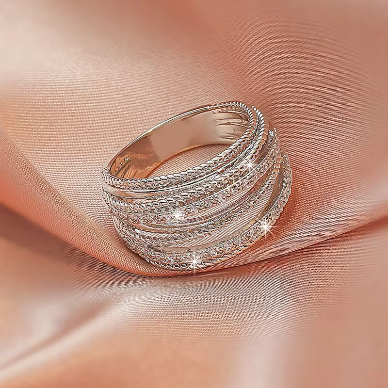 Elegant Infinity Layers Ring