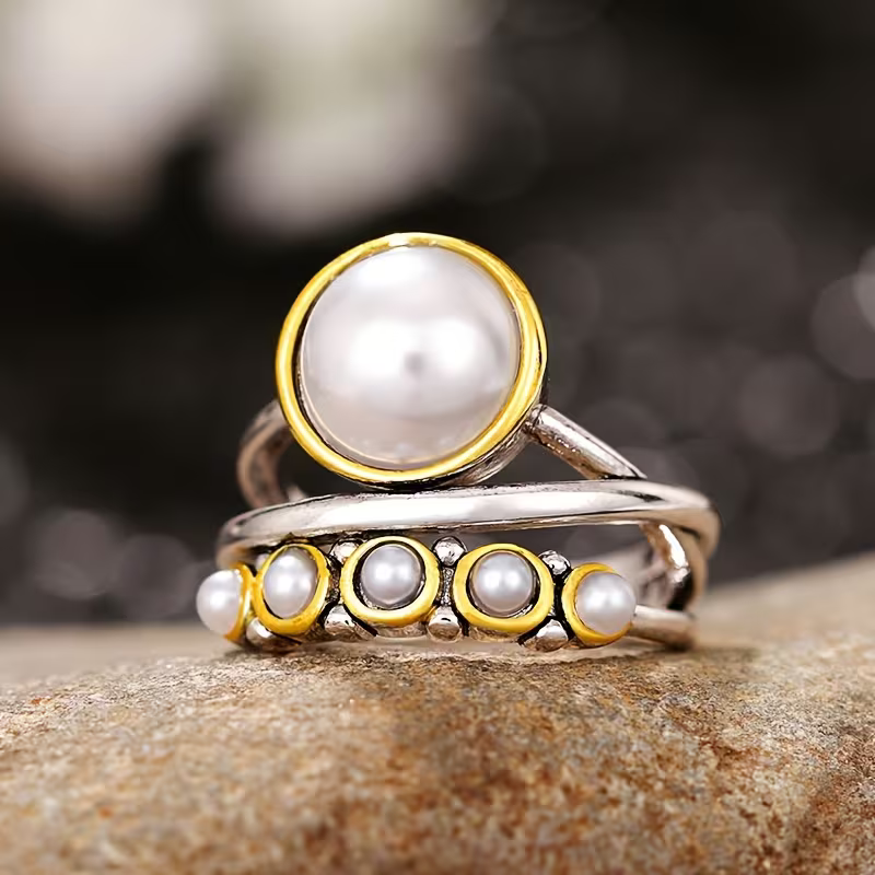 Vintage Pearl Statement Ring