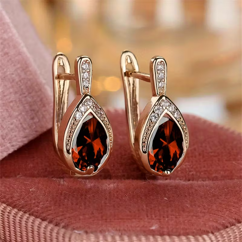 Ruby Ember Drop Earrings