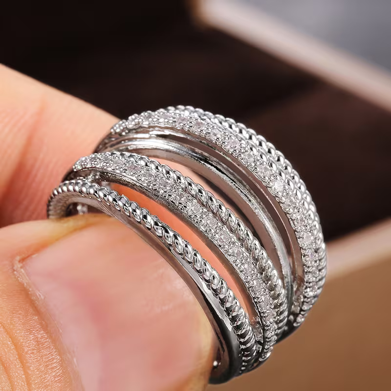 Elegant Infinity Layers Ring