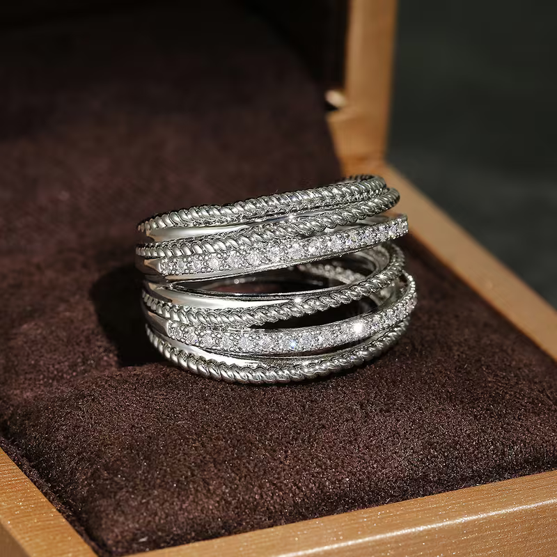 Elegant Infinity Layers Ring