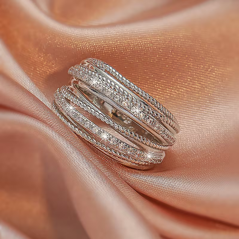 Elegant Infinity Layers Ring