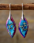 Stone Leaf Drop Earrings