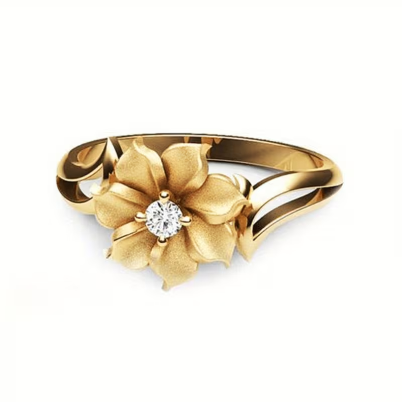 Golden Blossom Ring