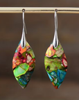 Stone Leaf Drop Earrings