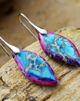Stone Leaf Drop Earrings