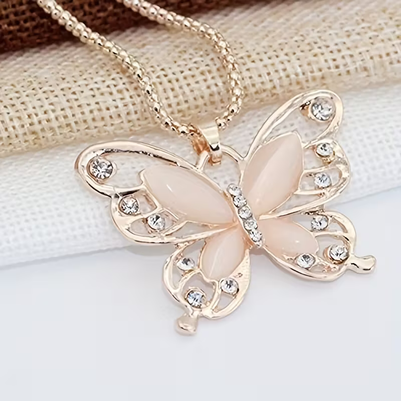 Butterfly Grace Crystal Necklace