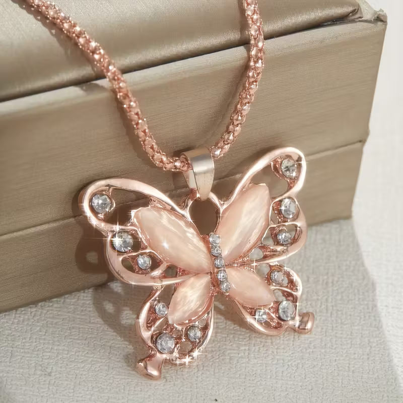 Butterfly Grace Crystal Necklace