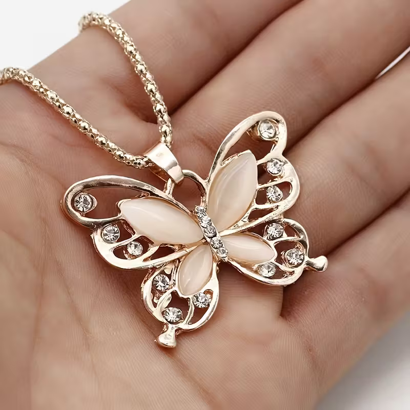 Butterfly Grace Crystal Necklace