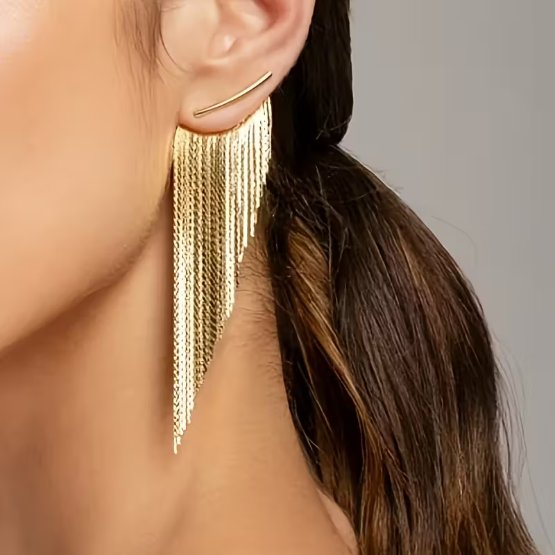 Lux Bohemian Fringe Earrings