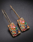 Colorful Mosaic Art Earrings