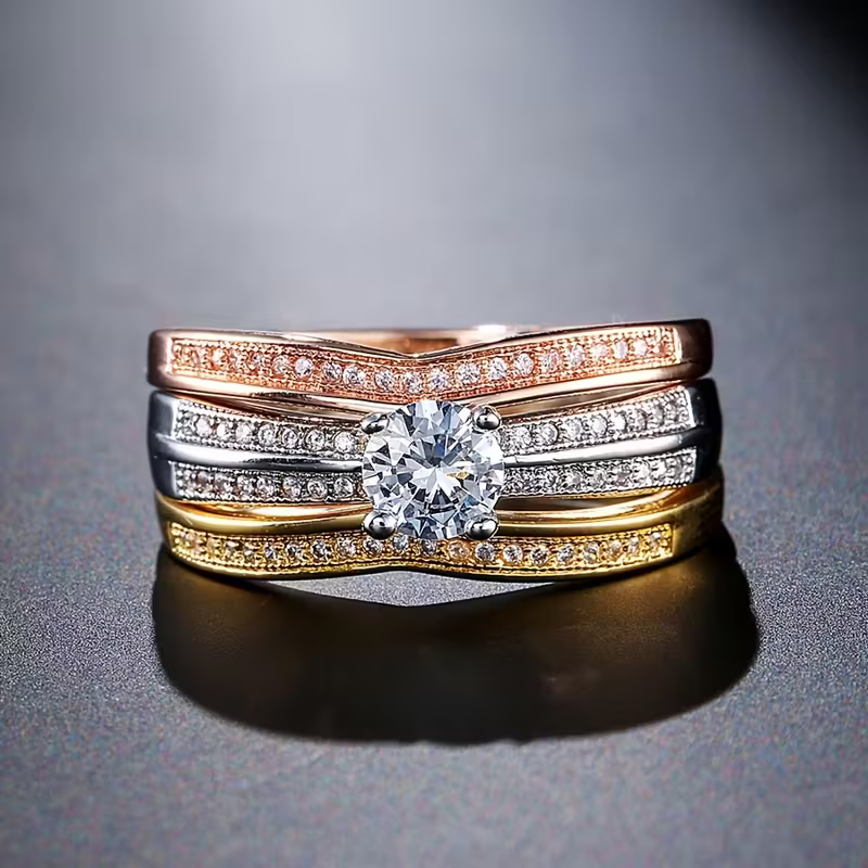 Trinity Luxe Diamond Ring