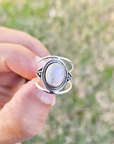 Vintage Moonstone Aura Ring