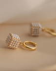 Cube Pearl Earrings