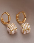 Cube Pearl Earrings