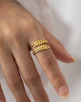 Golden Laurel Ring