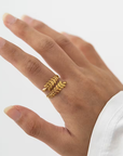 Golden Laurel Ring