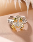 Crystal Frog Ring