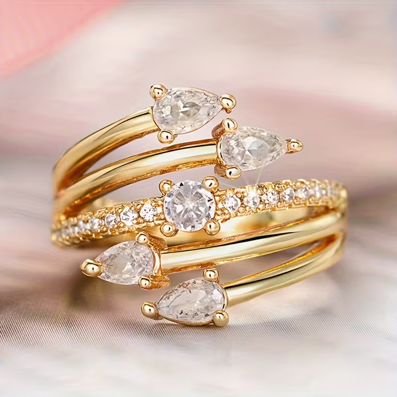 Cascade Pear Ring