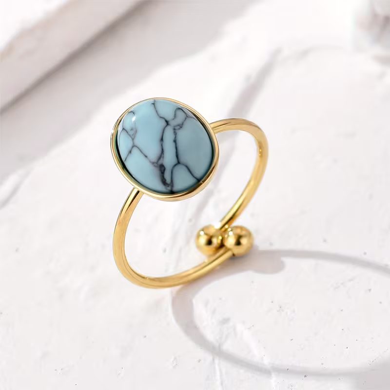 Malachite Oval Ring