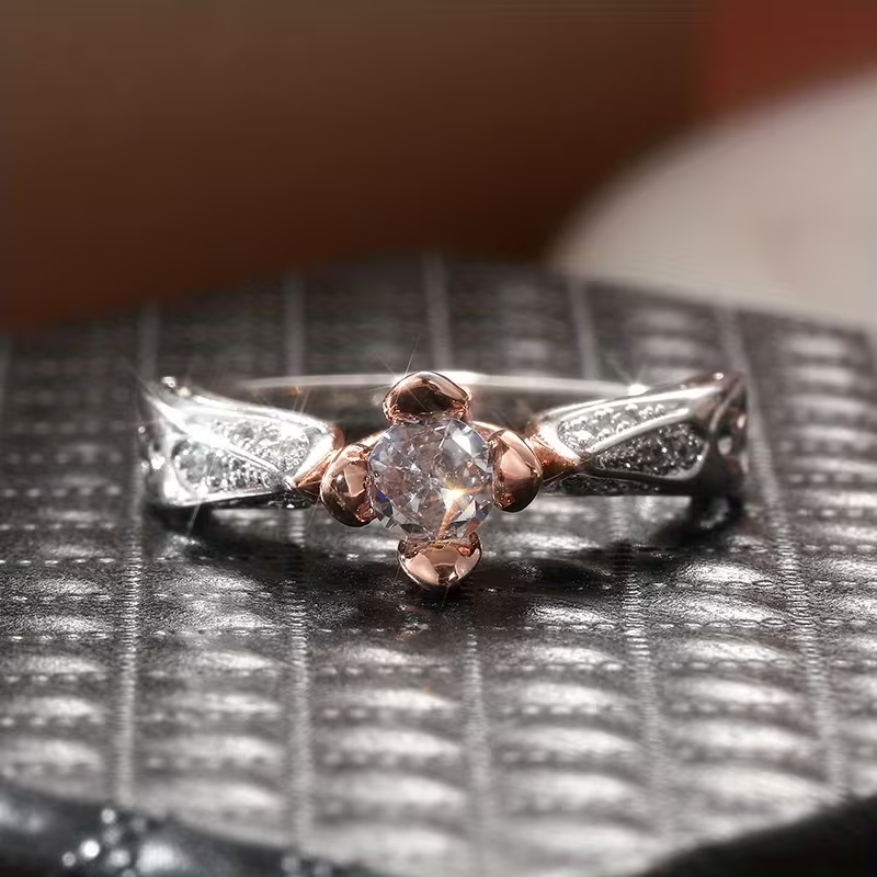 Rose Bloom Twist Ring