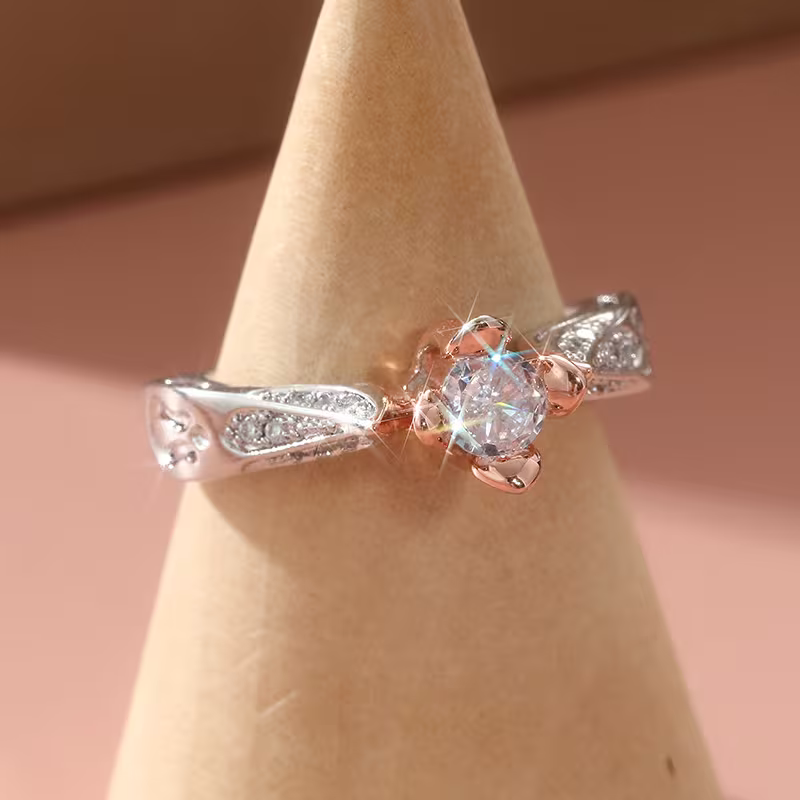 Rose Bloom Twist Ring