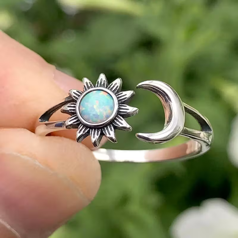 Sun &amp; Moon Adjustable Ring