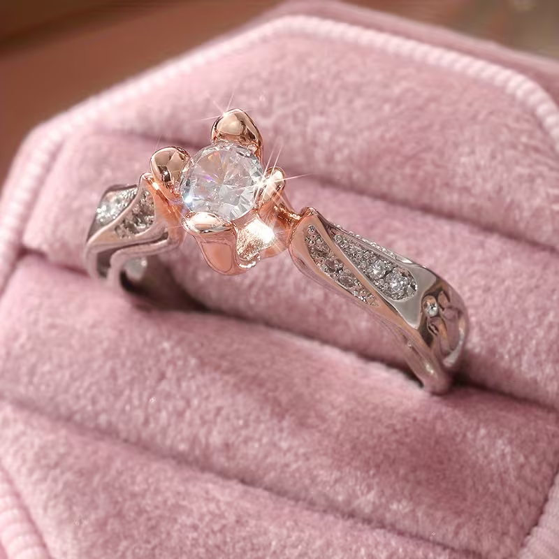 Rose Bloom Twist Ring