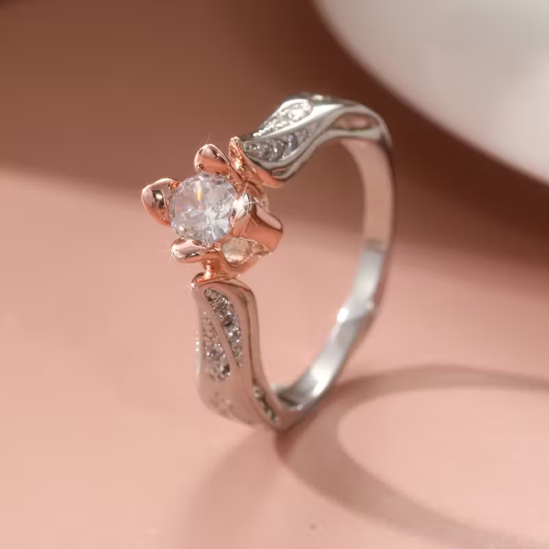 Rose Bloom Twist Ring
