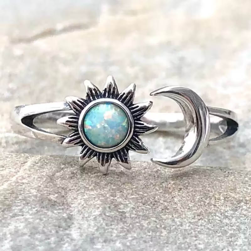 Sun &amp; Moon Adjustable Ring