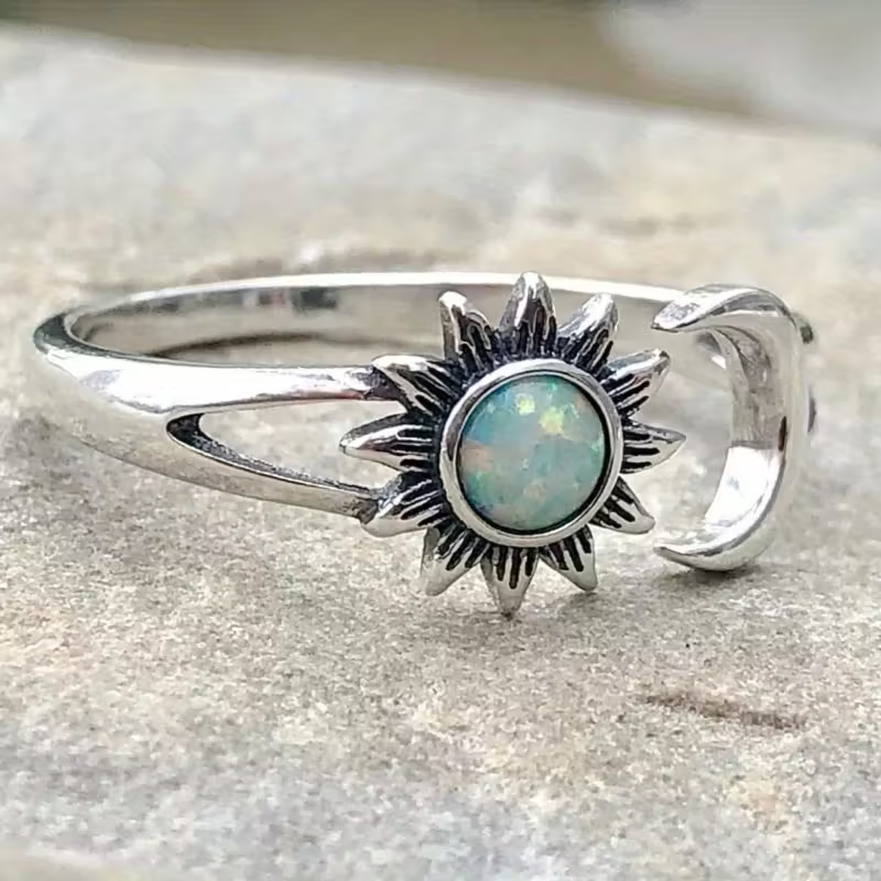 Sun &amp; Moon Adjustable Ring