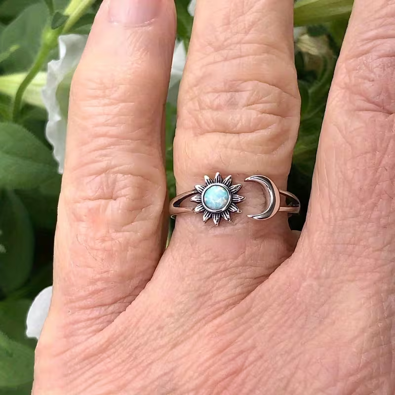 Sun &amp; Moon Adjustable Ring