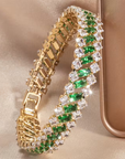 Emerald Crown Tennis Bracelet