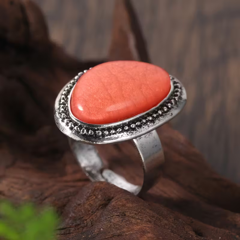 Vintage Resin Oval Ring