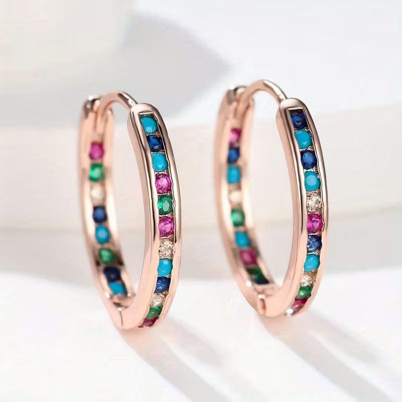 Rainbow Gem Earrings
