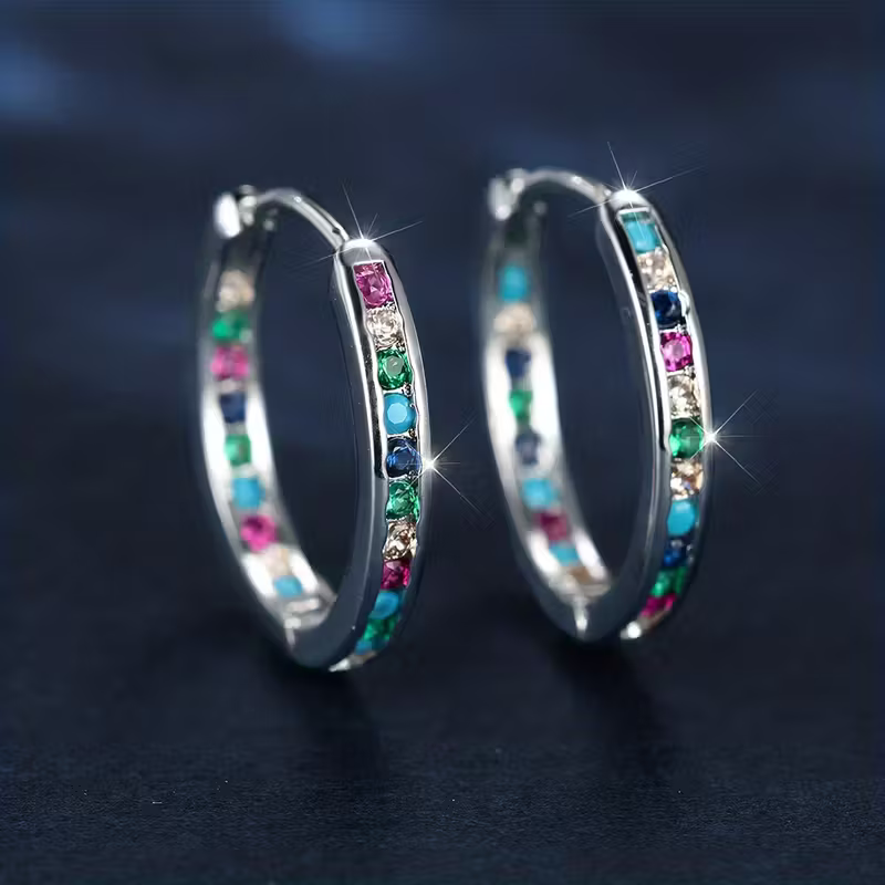 Rainbow Gem Earrings